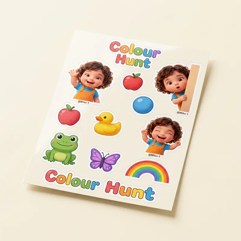 Colour Hunt sticker sheet, photo 1 of 1
